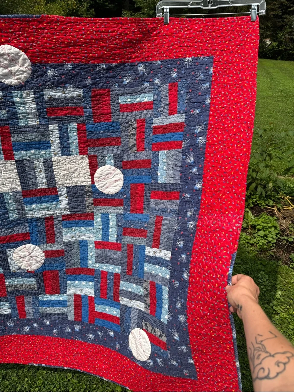 Handmade Quilt Baseball Patchwork Sport Theme 5ft x 51in ⚾️